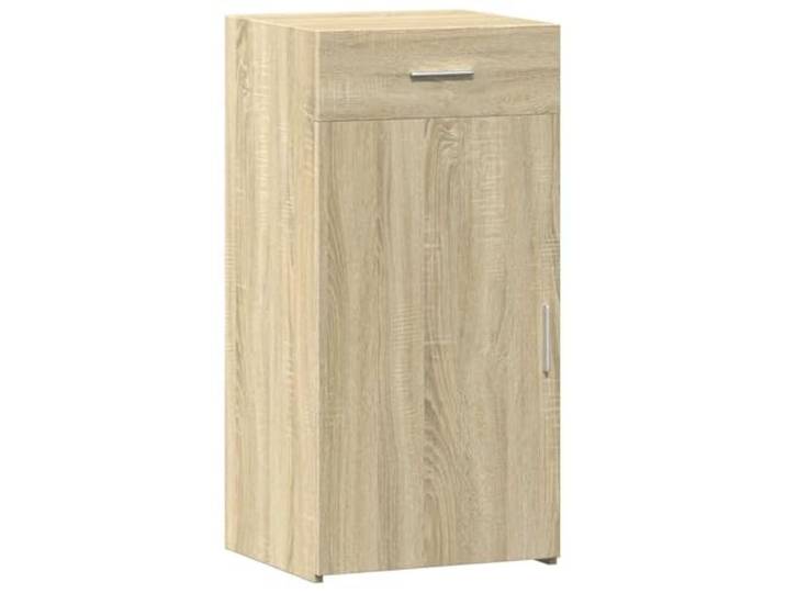 HKTMGDNG Sideboard Kommode Sonoma-Eiche 45x42,5x93 cm Holzwerkstoff Kompakter Beistellschrank für Flur oder Schlafzimmer mit Schublade, Drehtür und sicherer Wandmontage.