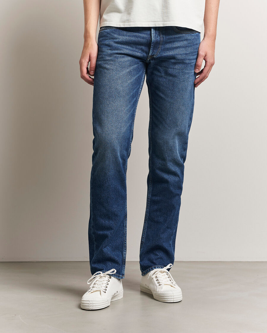 Replay Grover Straight Fit Rigid Jeans Medium Blue men W30L30 Blå