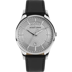 Jacques Lemans 1-2193B Herrenarmbanduhr London Schwarz/Hellgrau