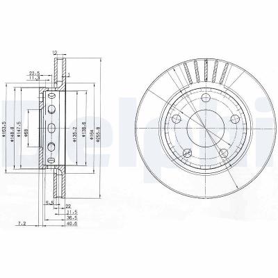 Delphi Bremsscheibe [Hersteller-Nr. BG3785] für Audi, VW