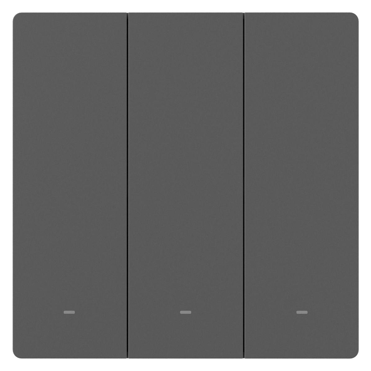 Shelly Sonoff SwitchMan Smart-Wandschalter M5 Matter / 3-Tasten / 86 mm / Dunkelgrau (SONOFF-M5-3C-86M-216)