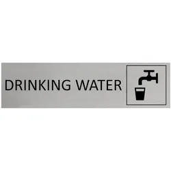 CombiCraft Aluminium Türschild Drinking Water 165x45mm mit 3M-Tape