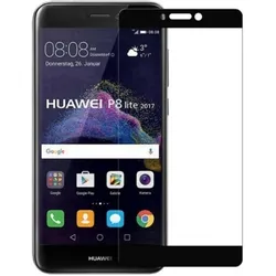 Screenguard Huawei P8 Lite 2017 Full Screen Panzerglas Schutzfolie 2.5D 9H (Huawei P8 Lite (2017)), Smartphone Schutzfolie, Schwarz