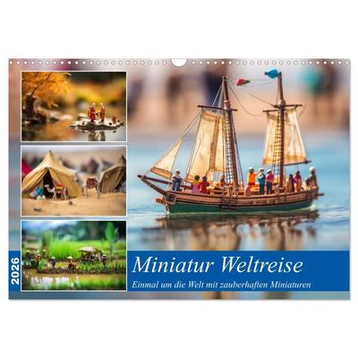 Miniatur Weltreise (Wandkalender 2026 DIN A3 quer), CALVENDO Monatskalender
