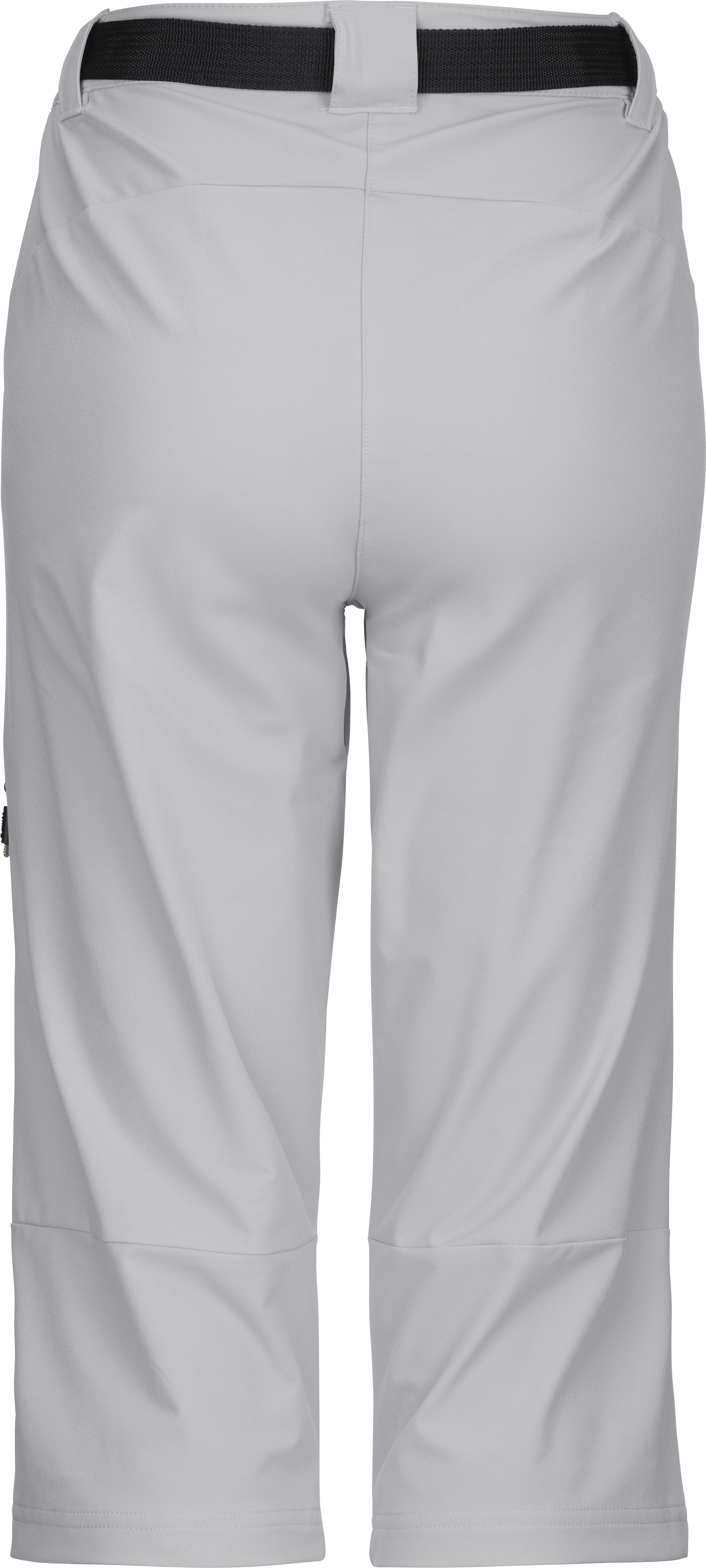 Caprihose KILLTEC "KOS 240 WMN CPR PNTS", Damen, Gr. 46, N-Gr, grau (hellgrau), Obermaterial: 100% Polyester. Futter: 65% Polyester, 35% Baumwolle, Hosen Caprihose, wasserabweisend, schnell trocknend, aus Polyester hellgrau 46, N-Gr