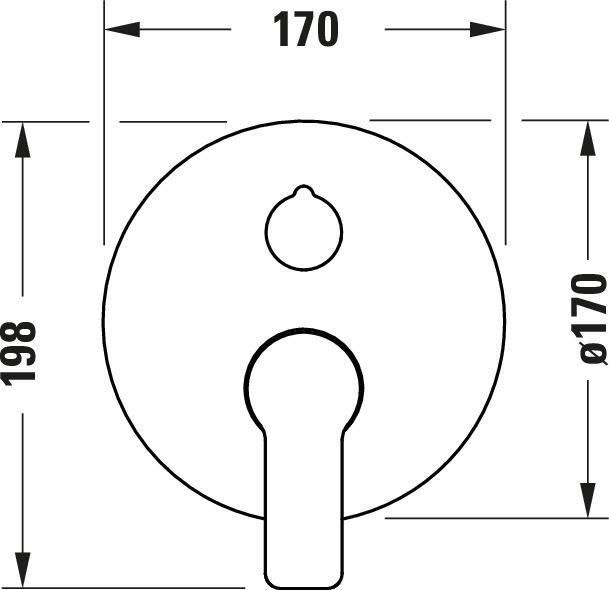 Duravit Fertigset UP-Brause-Einhebelmischer D-Code Keramikmisch., rd, m Umst., schwarz matt