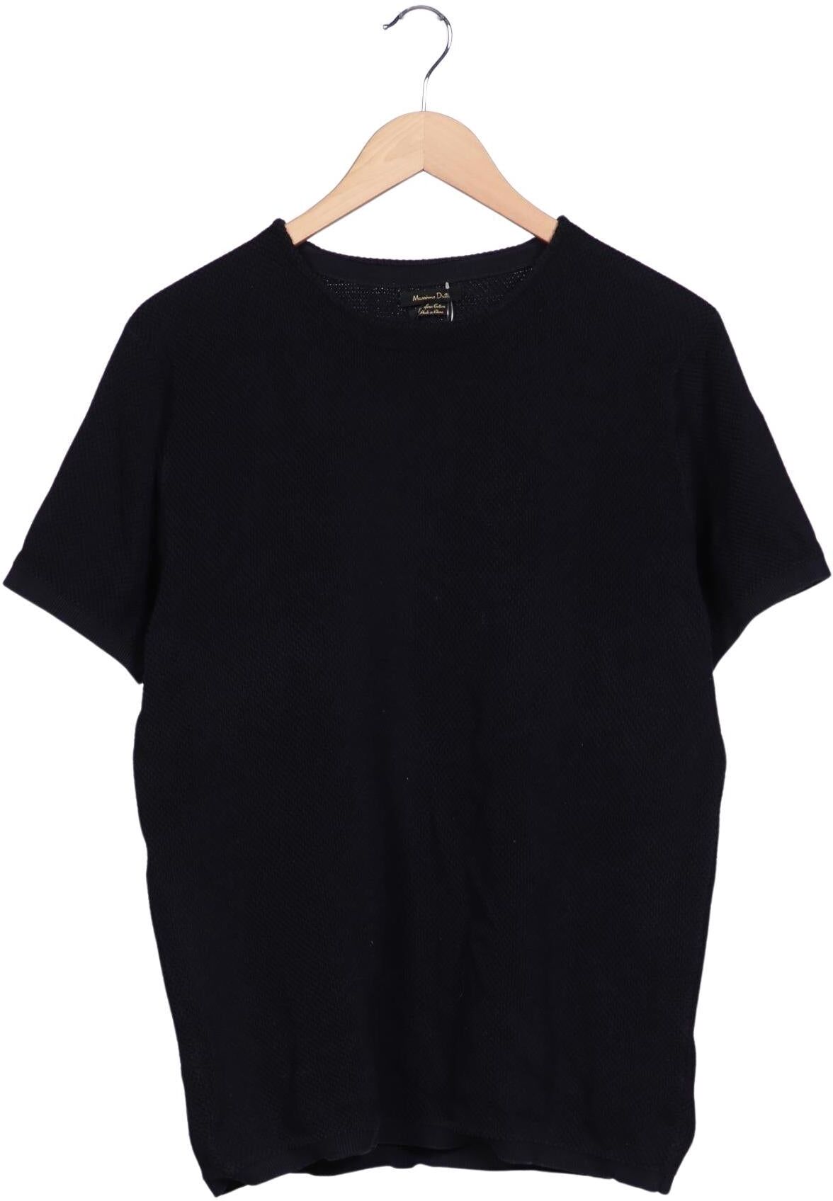 Massimo Dutti Damen Pullover, Marineblau, Gr. XL, Baumwolle - Second Hand