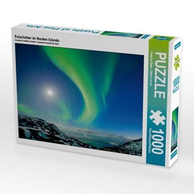 CALVENDO Puzzle Polarlichter im Norden Islands | 1000 Teile Lege-Größe 64 × 48 cm Foto-Puzzle für glückliche Stunden