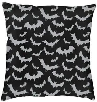 Uplifted Finds Pastel Goth Pink And Black Bats Pillow Cover Halloween Decorative Witch Cushion Case 45x45cm 15 40 X 40 Cm