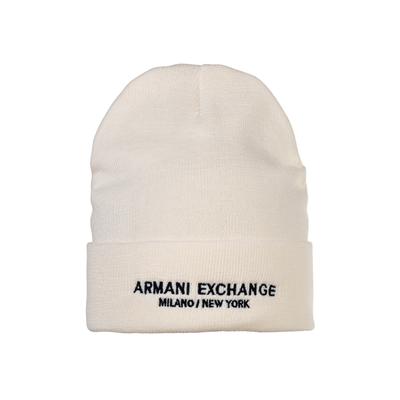 Beanie ARMANI EXCHANGE "Mütze Cappello Beanie", Herren, weiß, Mützen Beanie