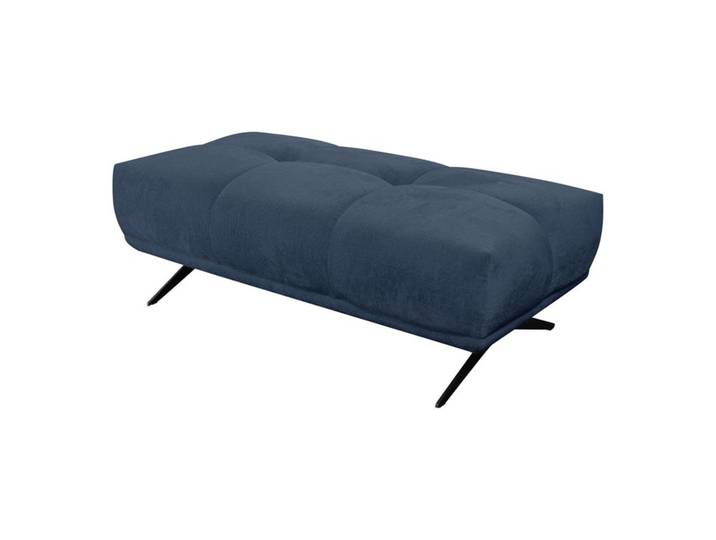 Pouf GIOVANNI tissu bleu