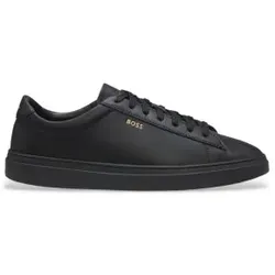 BOSS für Herren. 50552853 Kieran Tenn Ledersneaker schwarz (44), Wohnung, Schnürsenkel, Lässig