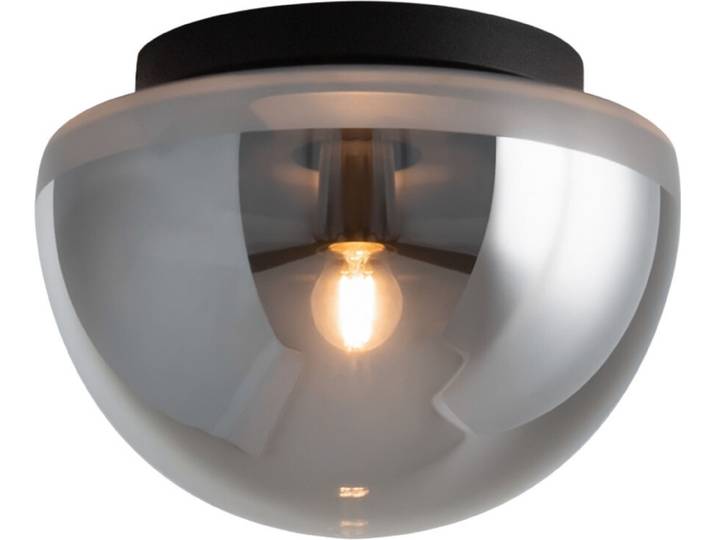 Plafonnier demi-cercle rond noir brillant 1xE27 60W Maytoni