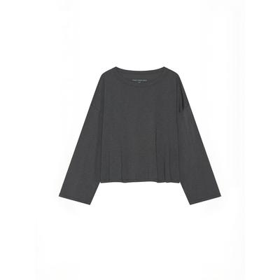 Kurzarmhemd MOSHI MOSHI MIND "moshi moshi mind T-shirt precious", Damen, Gr. L/XL, dunkelgrau, Obermaterial: 100% Baumwolle, Hemden