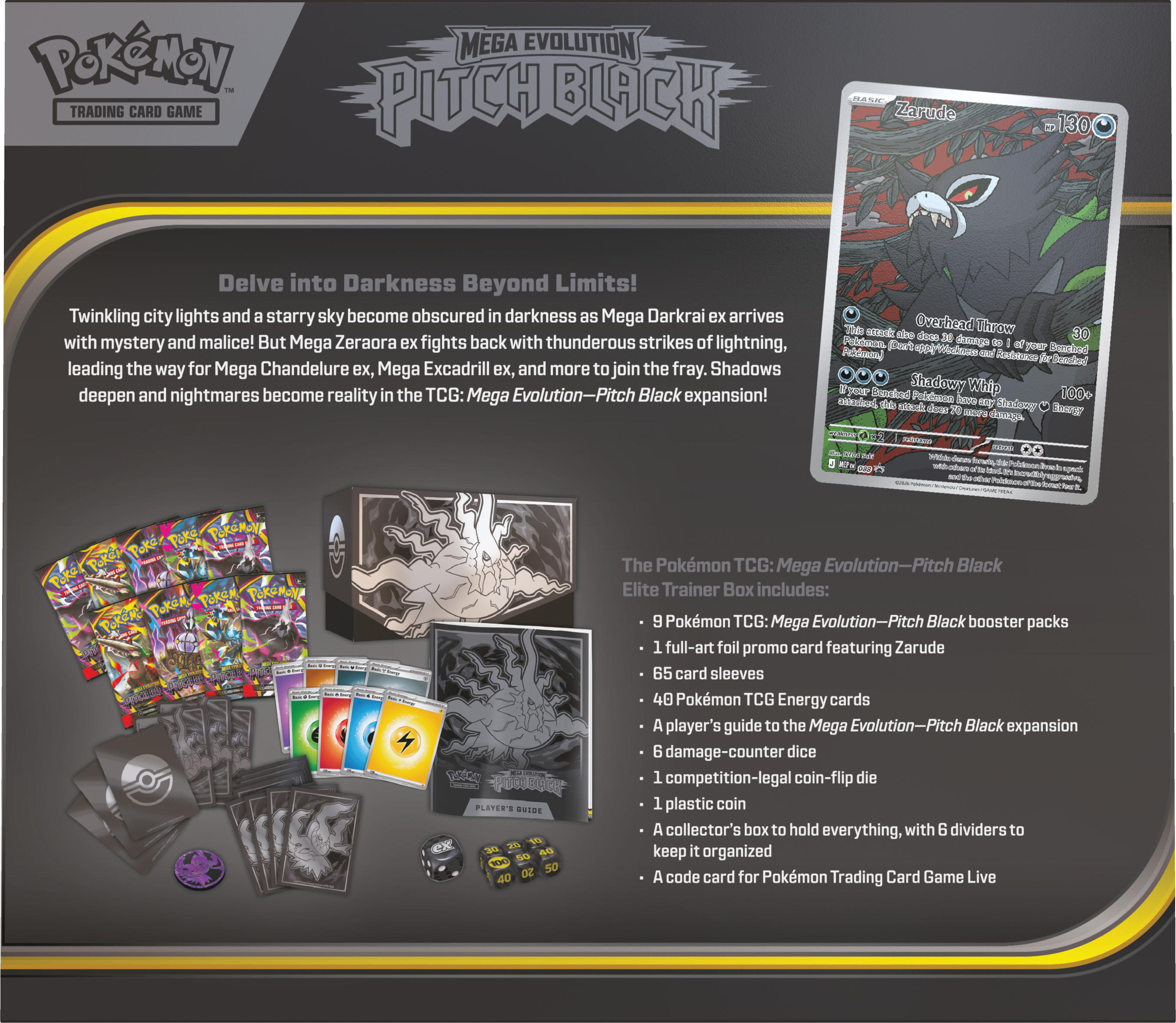 Pokemon Mega Evolution 5 Pitch Black Elite Trainer