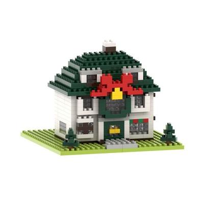 BRIXIES 203005 - Weihnachtshaus, 3D Konstruktionsbausatz aus Ministeinen, 270 Teile