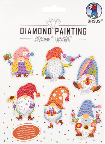 Ursus Diamond Painting Sticker "Wichtel", 6 Stück