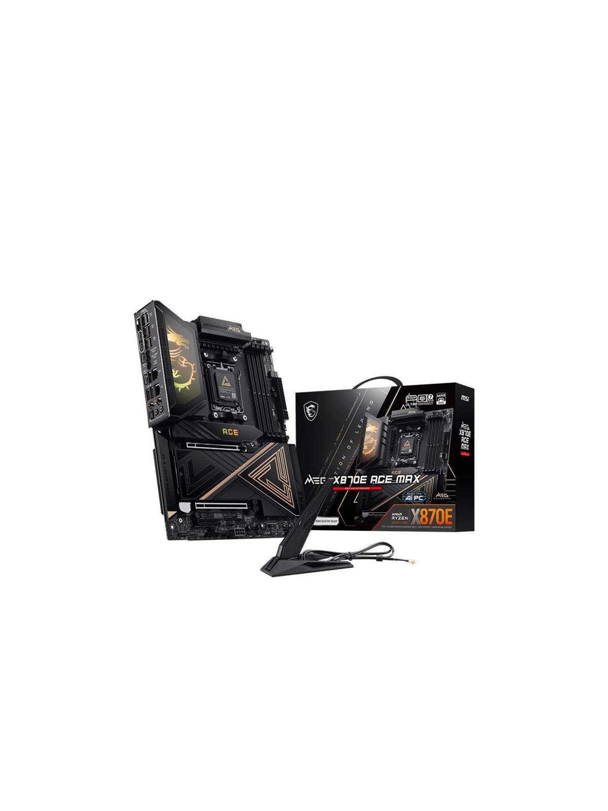 MSI MEG X870E ACE MAX Mainboard - AMD X870E - AMD AM5 - DDR5 RAM - ATX