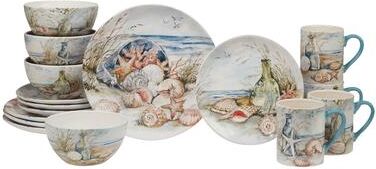 Certified International Coastal Landscape 16 Piece Dinnerware Set, Service For 4