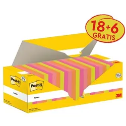 Post-it Notes 18 + 6 Vorteilspack Haftnotizblöcke »Notes« 76 x 76 mm gelb