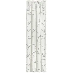 Gerster Collection Fertiggardine Feel Nature 140 x 245 cm Baumwolle Grau Hellgrau
