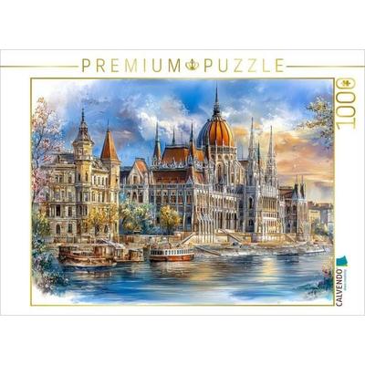 CALVENDO Puzzle Budapest - Parlamentsgebäude | 1000 Teile Lege-Größe 64x48cm Foto-Puzzle für glückliche Stunden, Sonstige von , Calvendo Puzzle