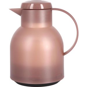 Emsa Thermoskanne Samba, Quick Press, Kunststoff, mit Tipverschluss, auslaufsicher, braun, 1Liter