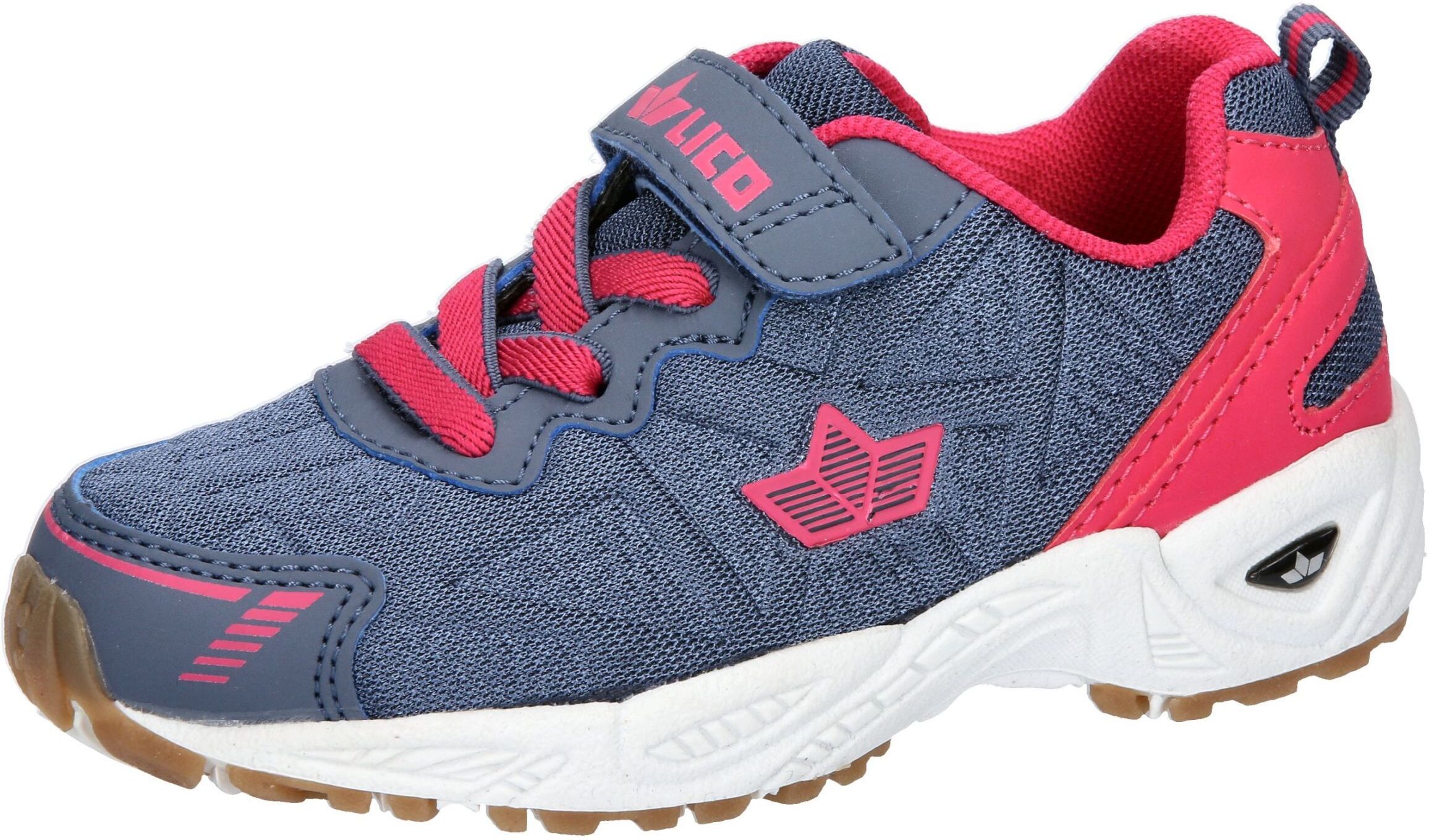 Hallenschuh LICO "Sportschuh Flori VS", Mädchen, Gr. 28, grau, Synthetik, Schuhe Hallenschuh grau 28