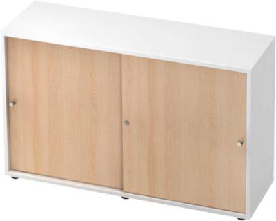 Schiebetürenschrank TOPAS LINE, 2 OH, weiß/Eiche