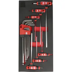RS PRO, Sechskantschlüssel, 15pc T-Handle & Ballpoint L Hex Key Set
