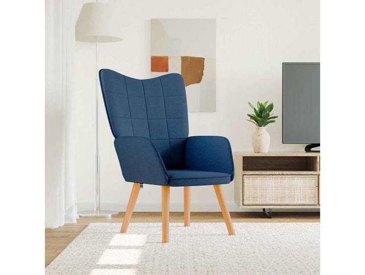 vidaXL Sessel vidaXL Relaxsessel Blau Stoff