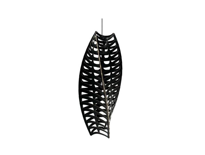 Toru Pendelleuchte Small 2 Seiten Schwarz - David Trubridge - Wohnzimmer - Bambus