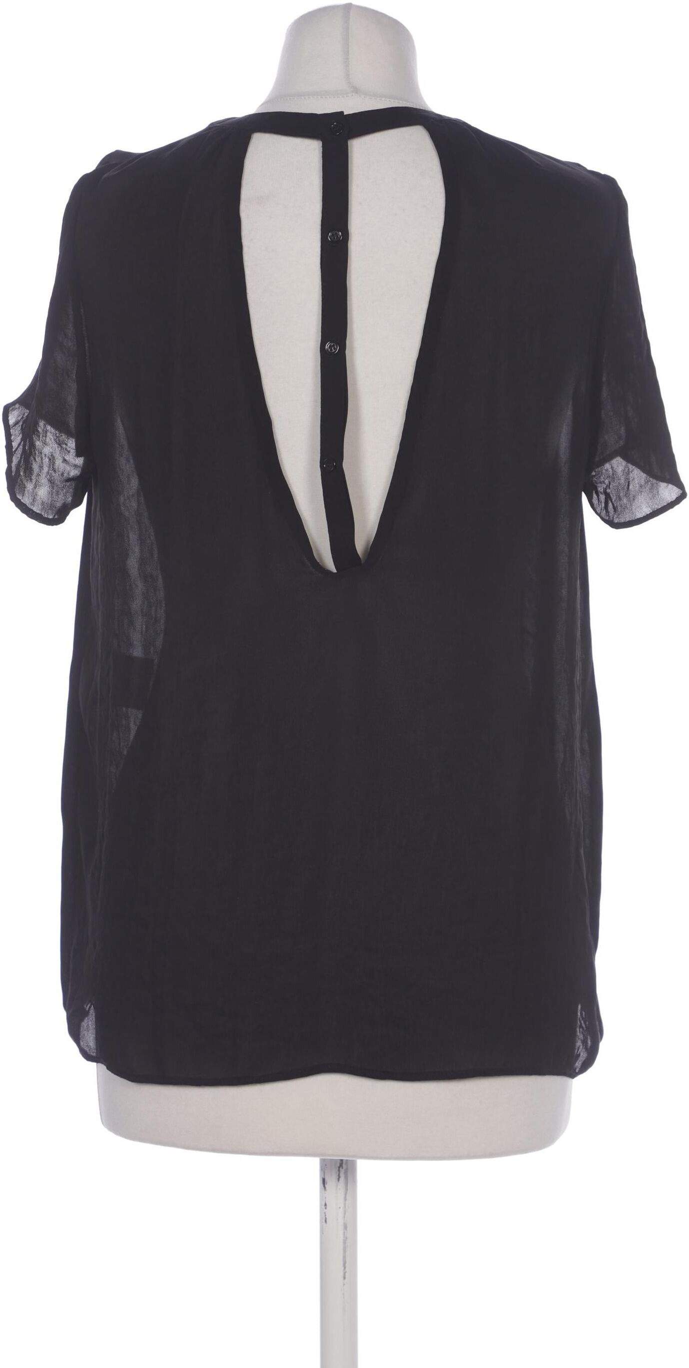 Sandro Damen Bluse, Schwarz, Gr. EU 38 (Sandro 2), Synthetik - Second Hand