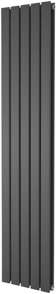 White Stone Peter Vertical Flat Double Panel Radiator Grey 1600mm H x 340mm W
