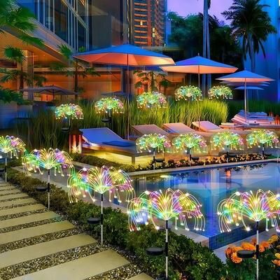 Uplift Picks Solar Firework Fairy Lights For Magical Outdoor Garden Pathway Christmas Decor multicolor 400 Led