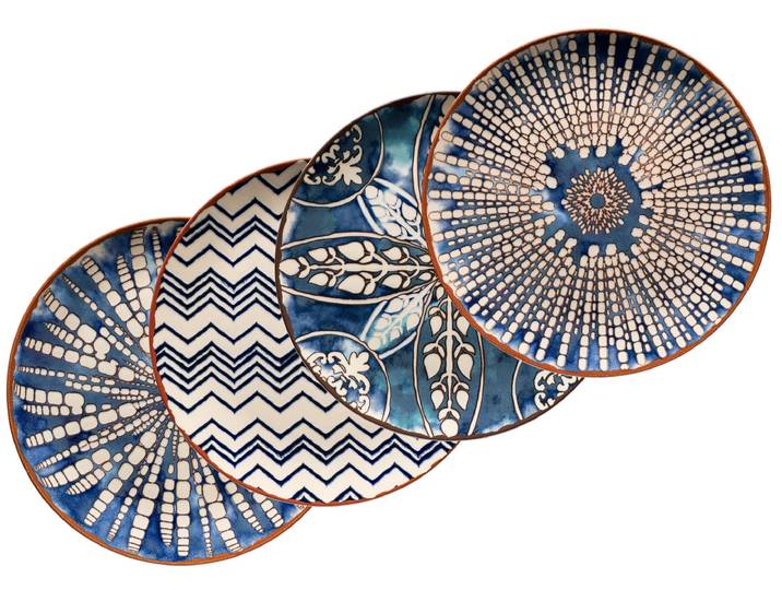 Teller MÄSER Iberico Blue , blau (blau, weiß), Speiseteller, Teller