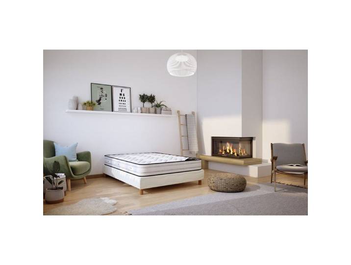 Ensemble Memory Premium Sommier + Matelas 200x200 cm – Hauteur 25 cm