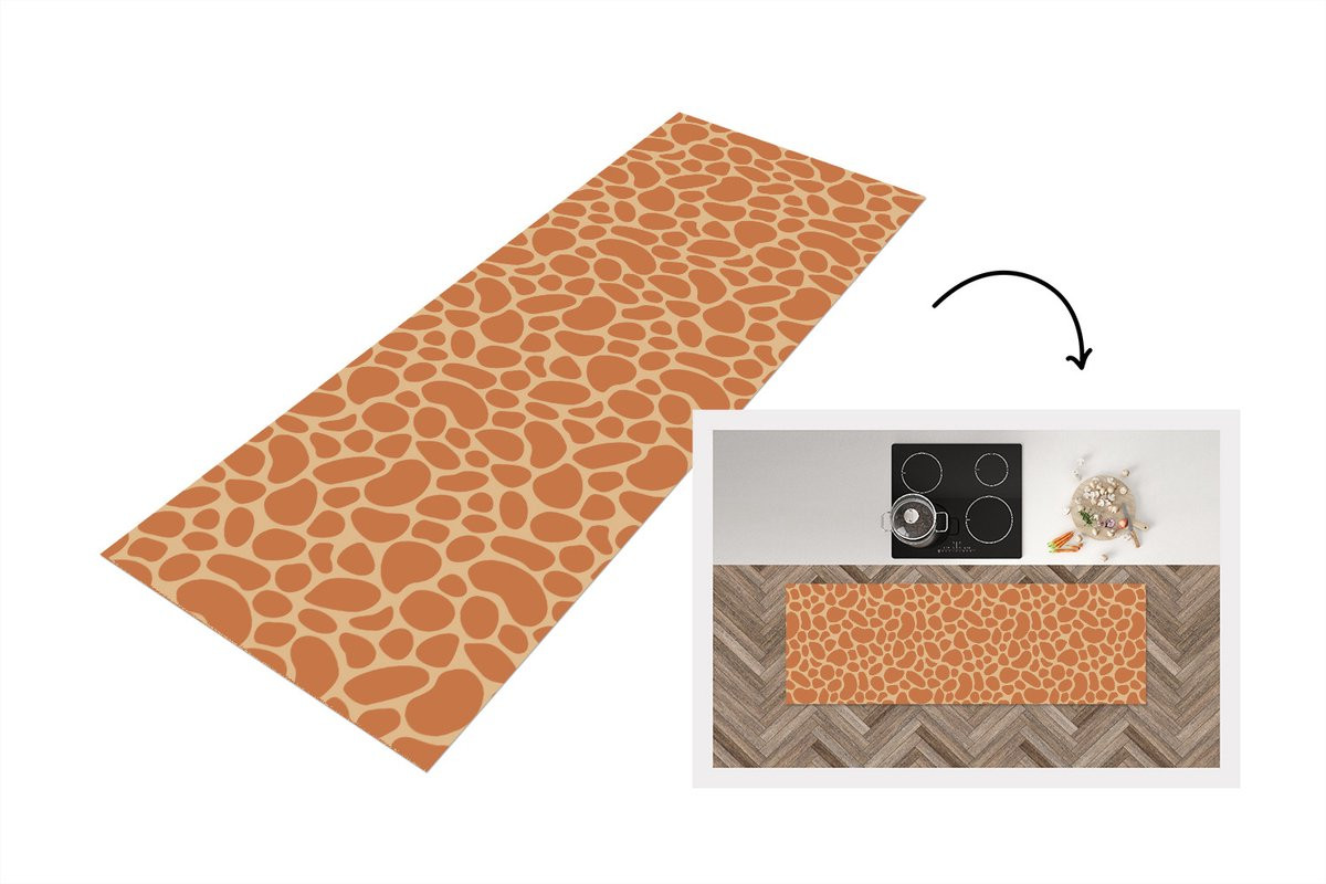 KitchenYeah Keukenloper Giraffe Afrika Design Vinyl B/D: 150 x 50 cm