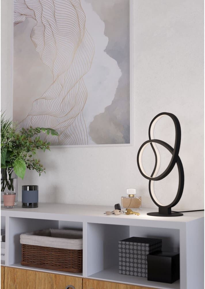 Eglo Lampe de table LED noir Blanc 10x10x10cm