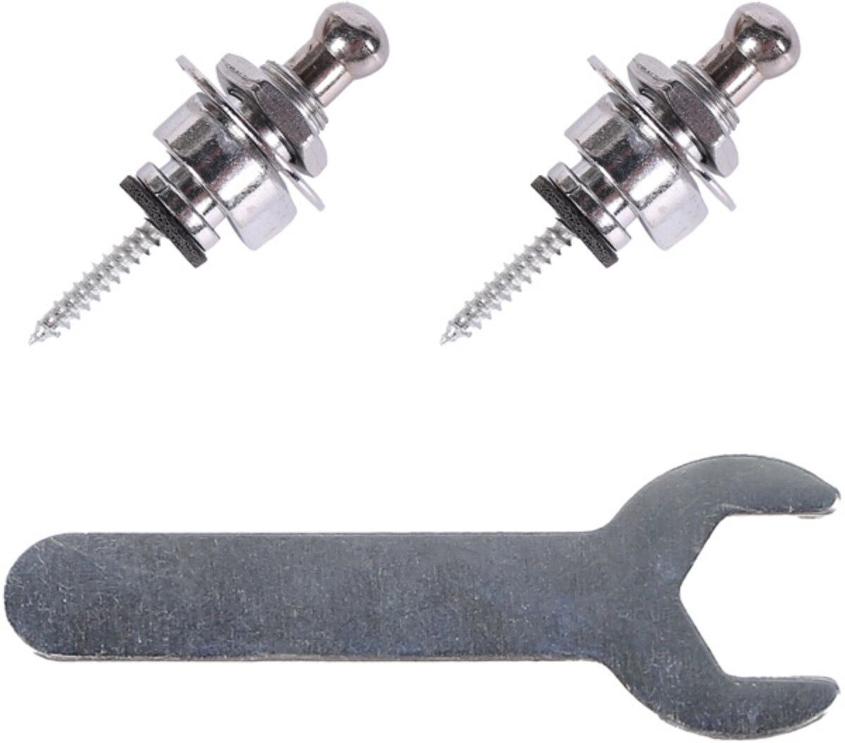 INF Ensemble de verrous de sangle pour guitares acoustiques, guitares électriques et basses - verrous à libération rapide en Argent