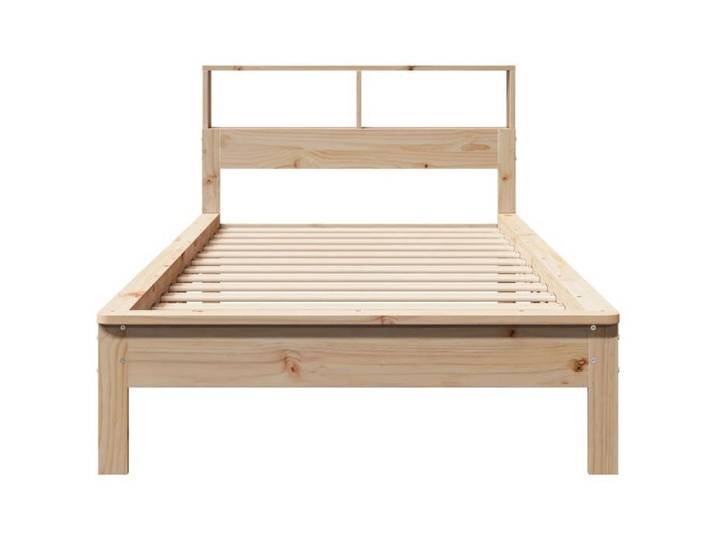 Lit Brun - BMK - Lit bibliothèque - sans matelas - Contemporain - 90x190 cm bois de pin massif - Lit chambre&380472