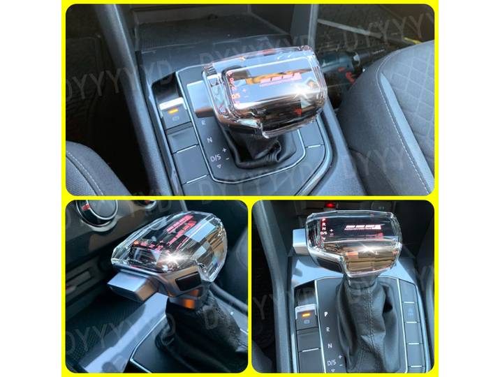 Pour Volkswagen Passat B8 CC Golf7 DSG Levier de vitesses Magotan Beetle Touareg Tiguan Jetta MK 6 7 Levier de vitesses en cristal LED