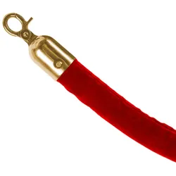 Exposicionate Absperrkordel rot (goldenes Ende) BSRRPGLDRED