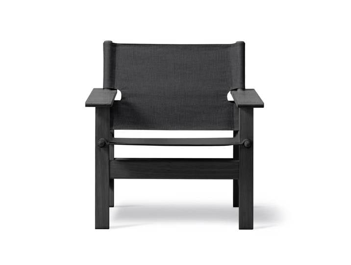 Fredericia Furniture Canvas Chair Sessel Canvas schwarz-schwarzlackierte Eiche