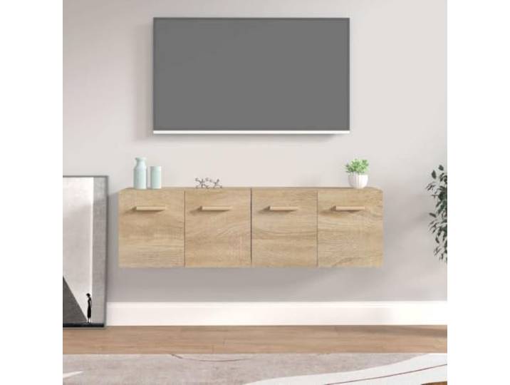 HPUYRFG Wandschränke 2 STK. Sonoma-Eiche 60x36,5x35 cm Holzwerkstoff 2er Set Wandschrank, schwebendes Design, Holzwerkstoff, Sonoma-Eiche Farbe, viel Stauraum