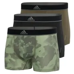 adidas 3P Sport Trunk Schwarz/Grün Polyester Small Herren