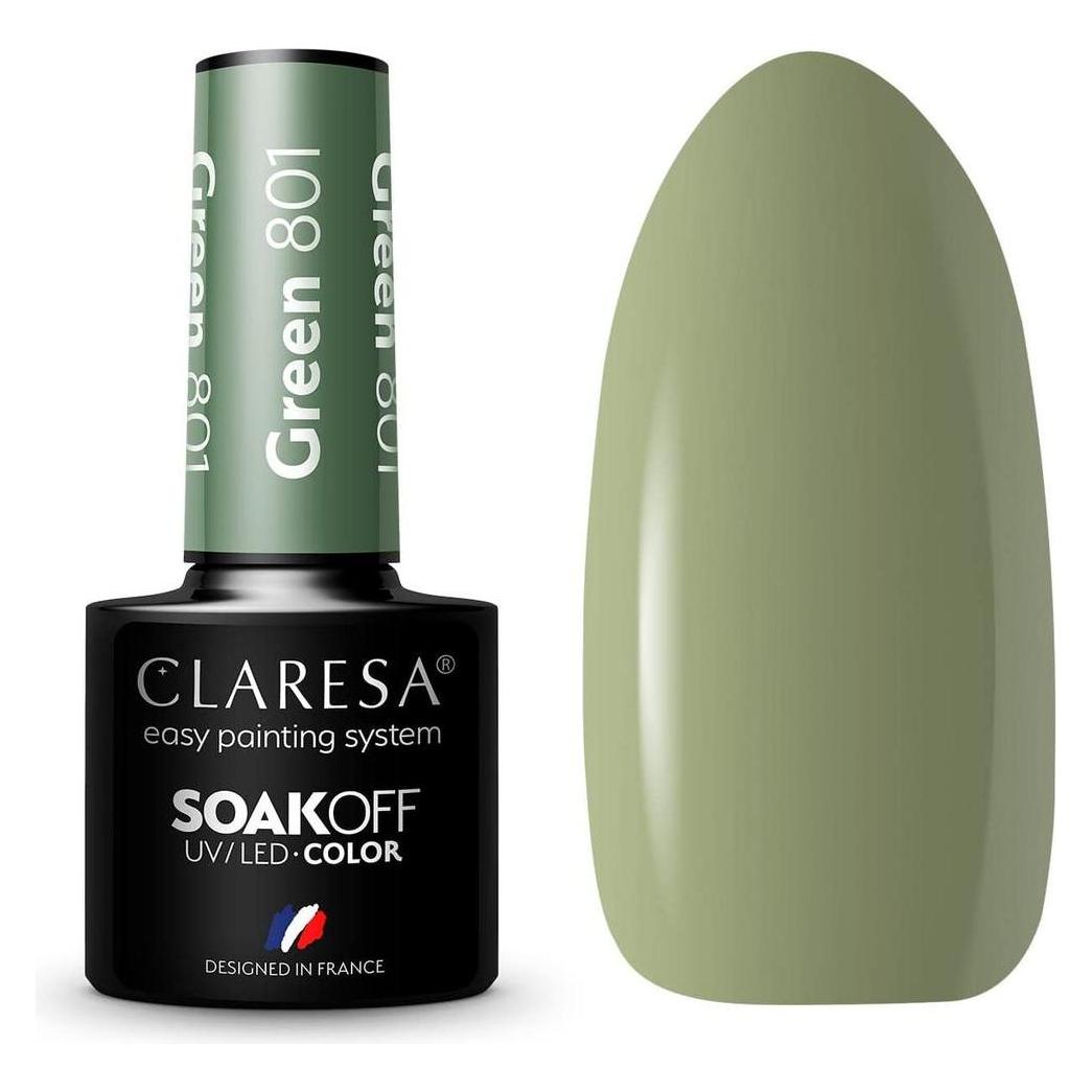 Claresa Soak Off UV/LED Green hybrid polish 801 5g (Green) (5902846079323)