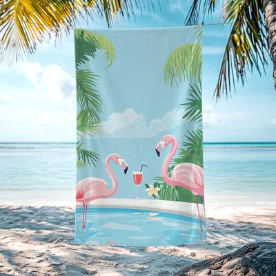 JML "Palm leaves Lemon Pineapple Dolphin Flamingo Conch Beach Towel 30"" X 60"""