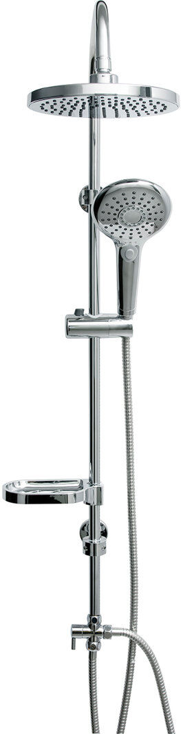 Belfry Bathroom Rosemont Spa Shower Column with Dual Shower Head Chrome
