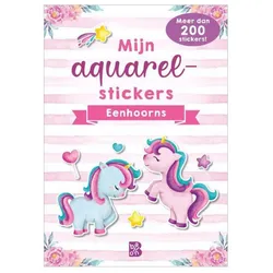 Standaard, Sticker, Meine Aquarellaufkleber - Einhörner